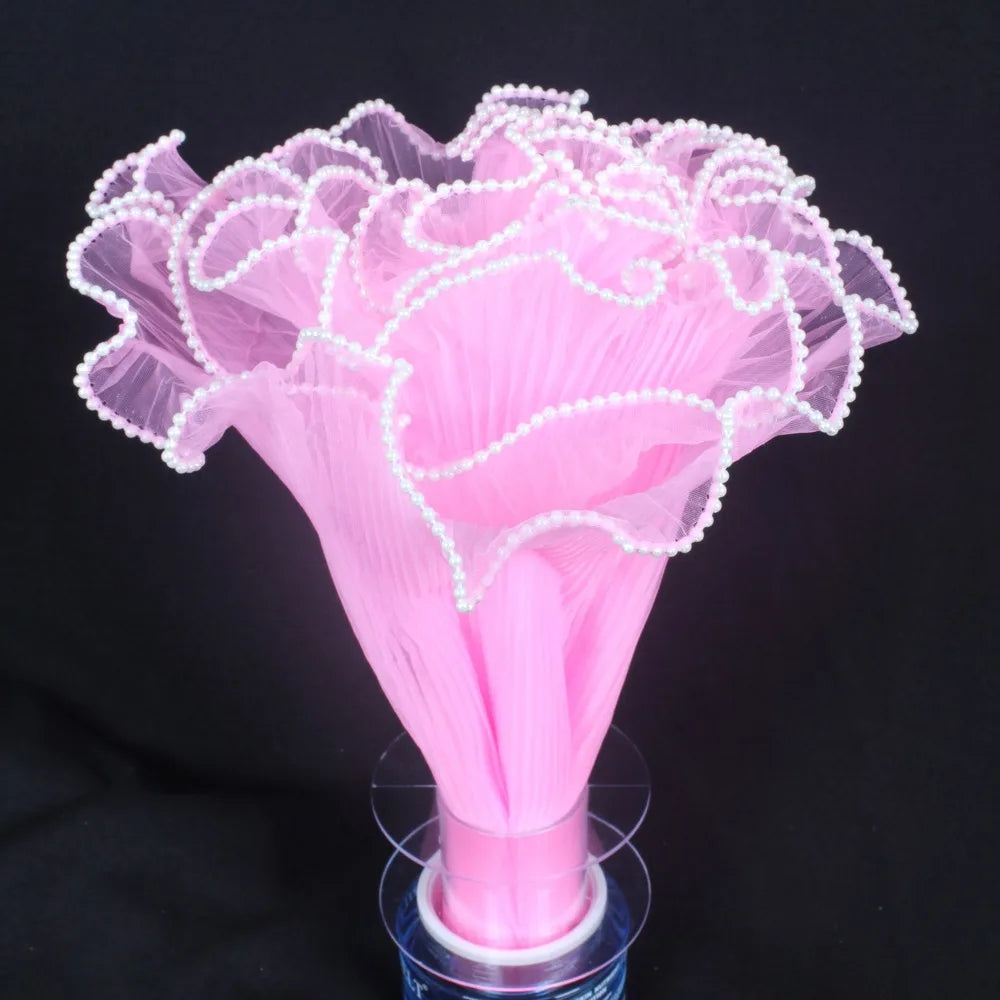 Pearl Wave Mesh Flower Bouquet Wrapping Yarn 28cm x 4 Yards