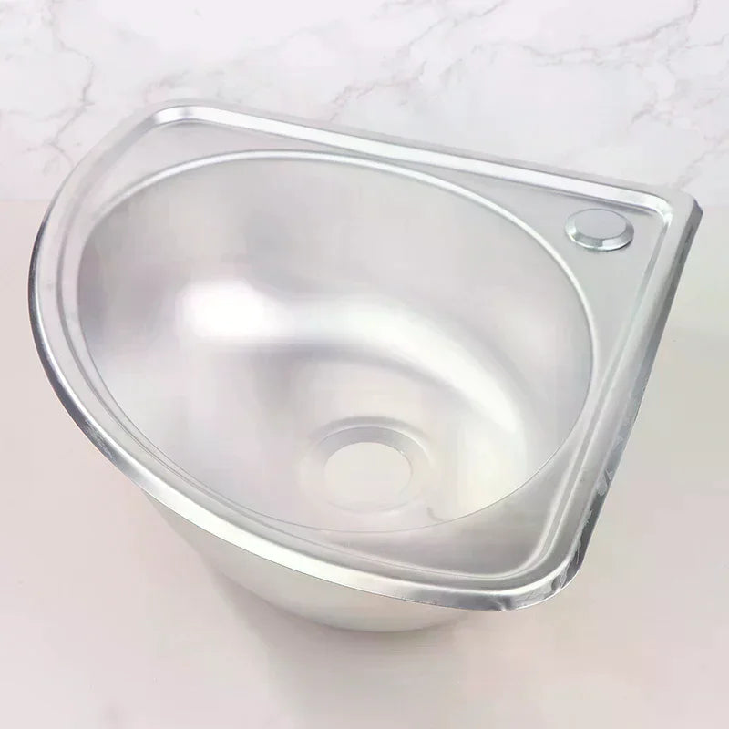 Stainless Steel RV Sink – Compact Single Bowl Drop-In, 34×34cm