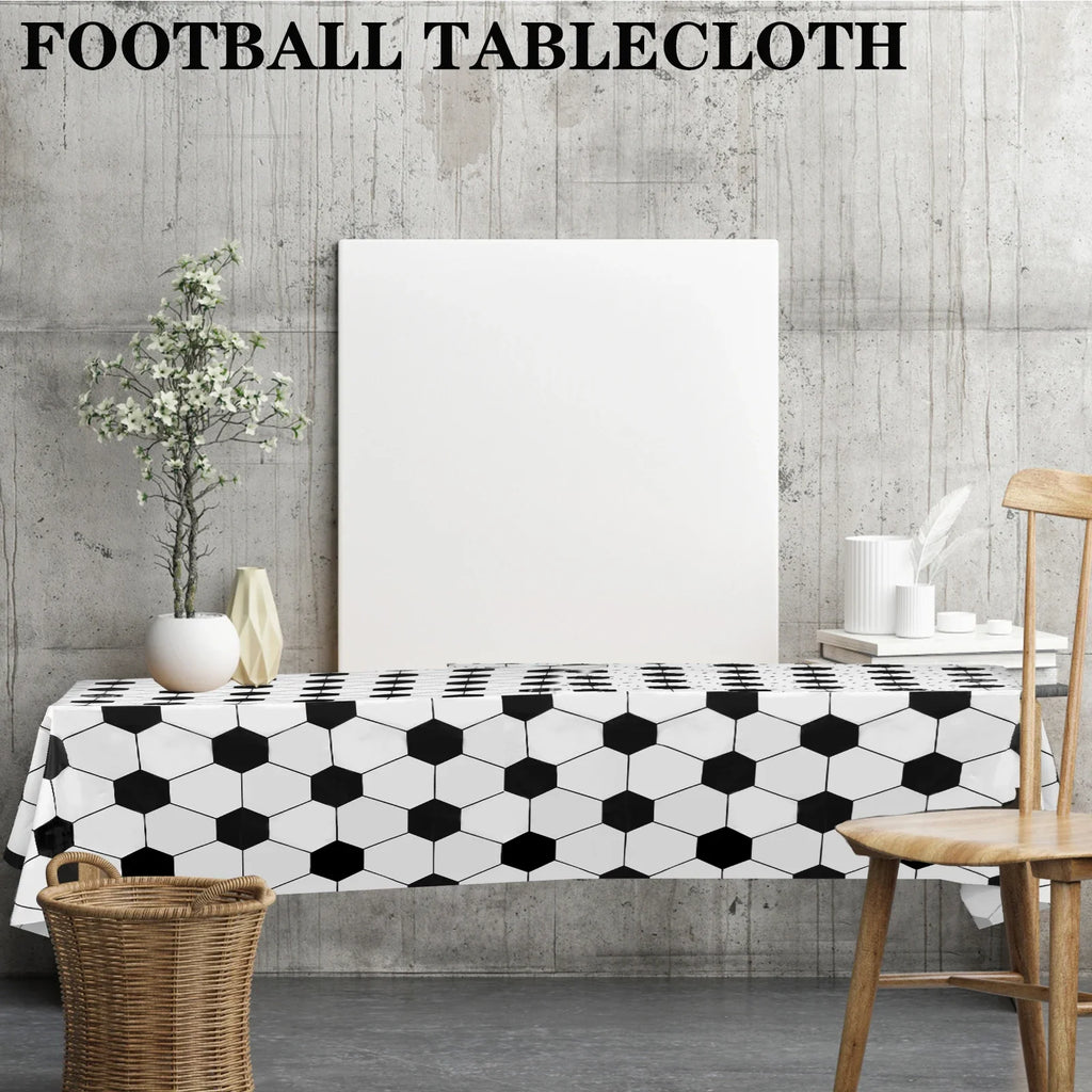6Pcs Soccer Party Tablecloths – Waterproof Rectangle Covers