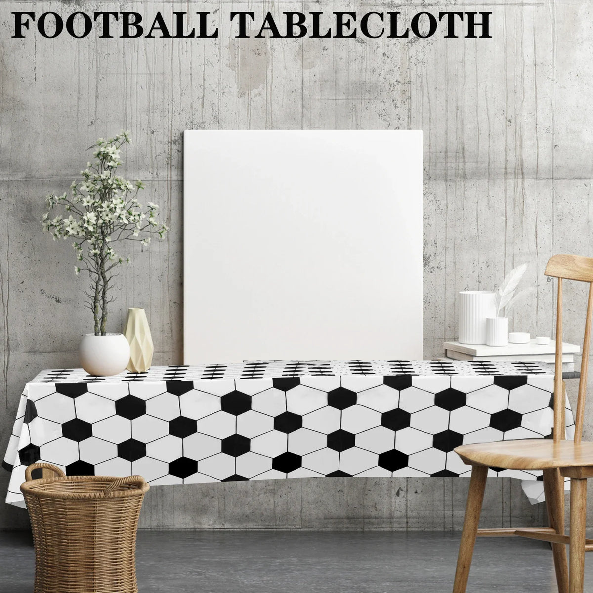 6Pcs Soccer Party Tablecloths – Waterproof Rectangle Covers