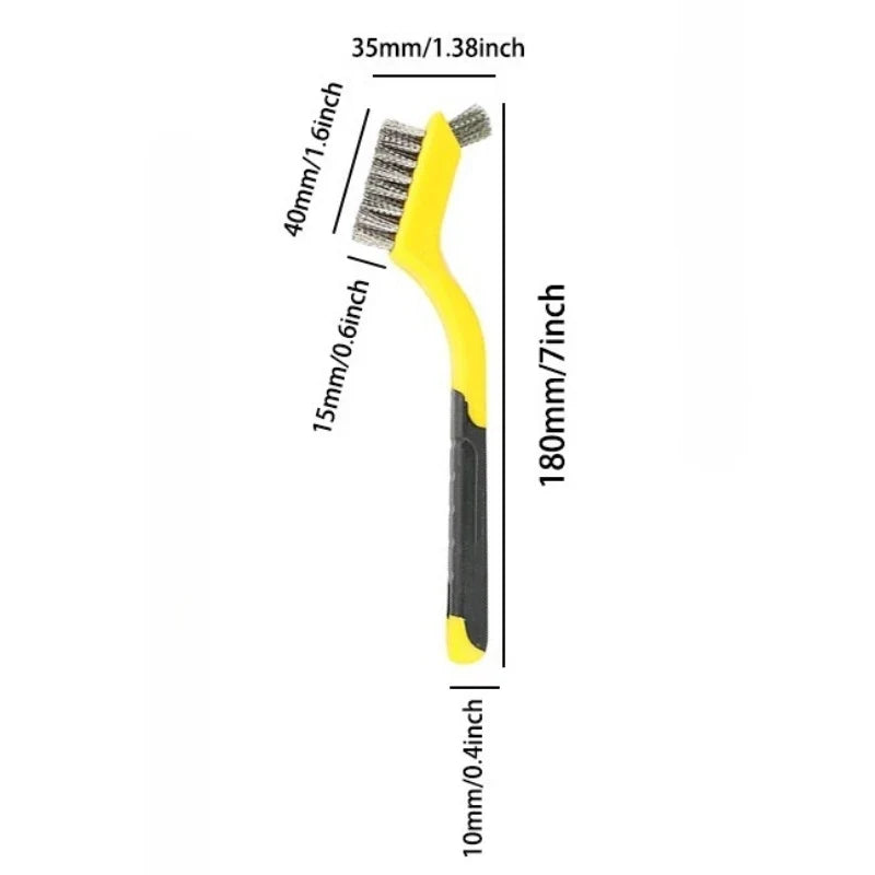Wire Brush Set – Nylon, Brass & Stainless Steel Bristles