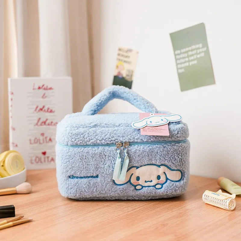 Sanrio Hello Kitty Plush Makeup Bag – Waterproof Cosmetic Pouch
