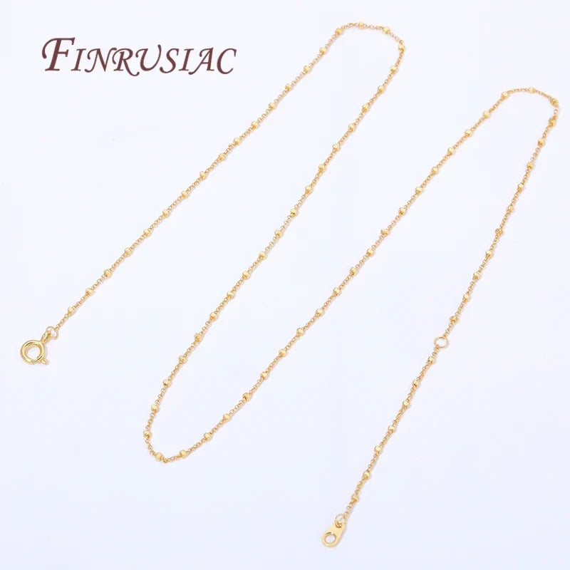 18K Gold Plated Bead Chain Necklace 50cm | DIY Jewelry Making