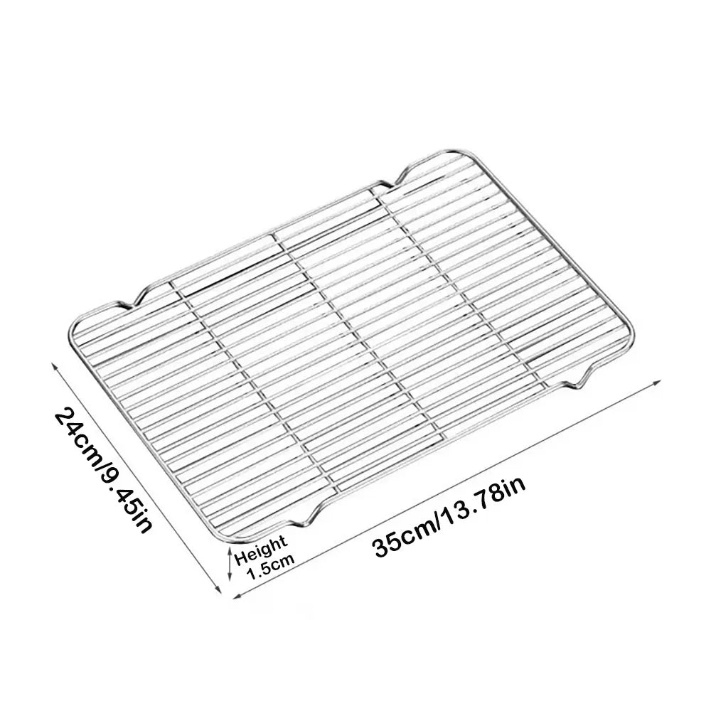 Stainless Steel Cooling Rack – Non-Stick BBQ & Cake Cooler