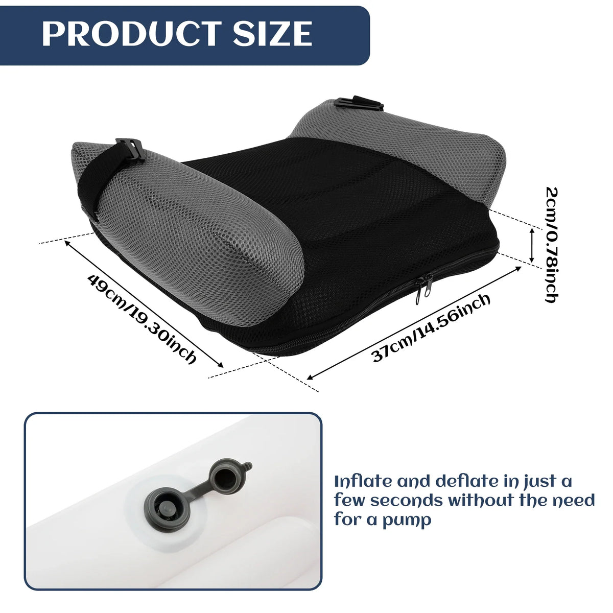 Inflatable Seat Booster Cushion – Portable PVC Chair Pad
