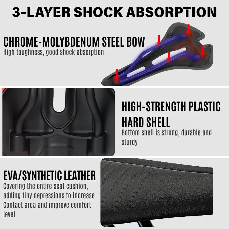 TOSEEK Ultralight Bike Saddle – Hollow Breathable Ergonomic Seat