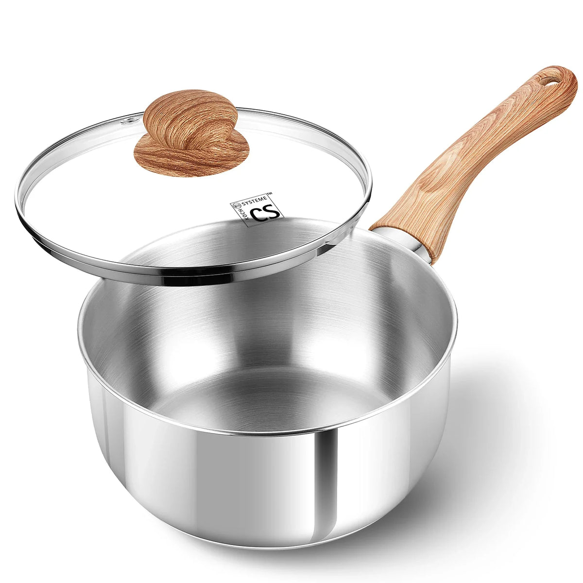 Koch Systeme CS 3-Piece Stainless Steel Saucepan Set with Lids