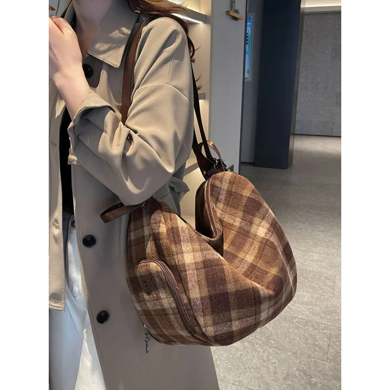 Nixie Women's Plaid Multifunctional Backpack & Crossbody Bag
