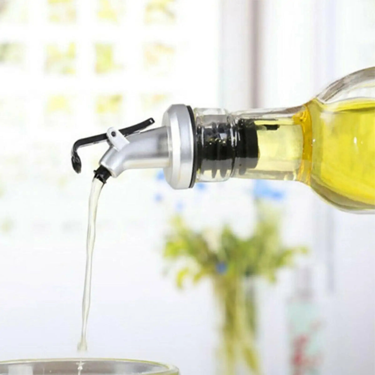 Olive Oil Pourer Spout – Press-Type Bottle Dispenser Cap