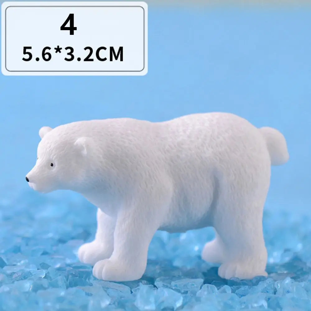 Polar Bear Resin Figurine – Micro Landscape & Fairy Garden Miniature