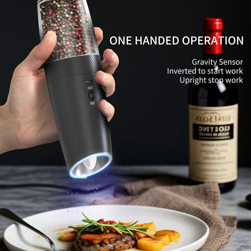 CLITON Electric Pepper & Salt Grinder | USB Rechargeable Mill
