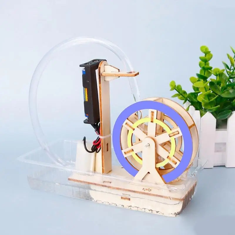 Wooden Water Wheel Model Kit – Kids Physics STEM Toy