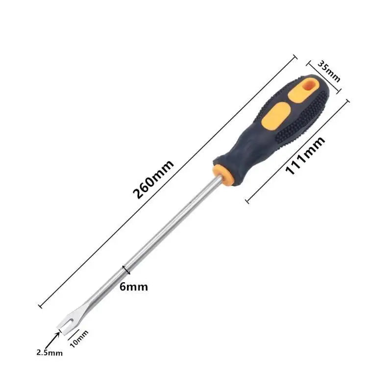 UV Type Screwdriver, Nail Puller & Pry Tool 260mm CRV Steel