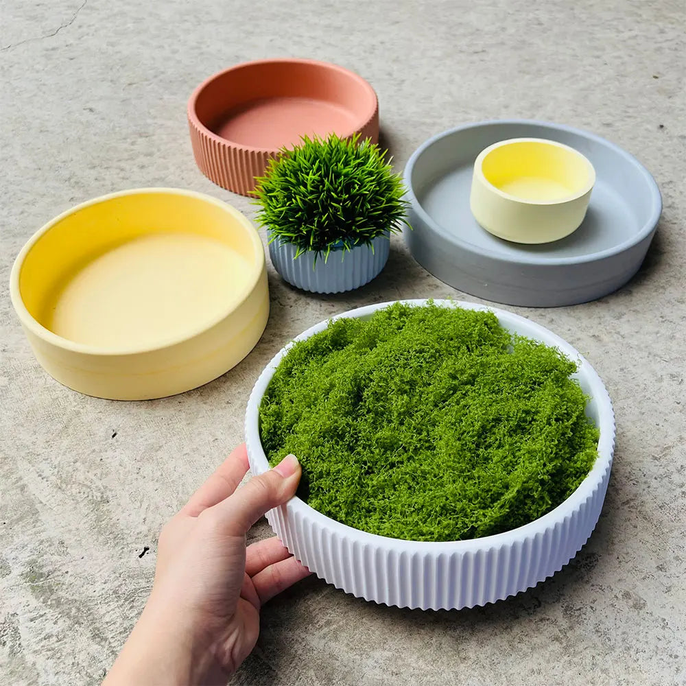Silicone Mold for Round Concrete Planter & Candle Vessel