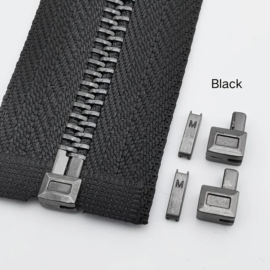 20-Piece Metal Zipper Sliders – Gold Silver Bronze Black #5