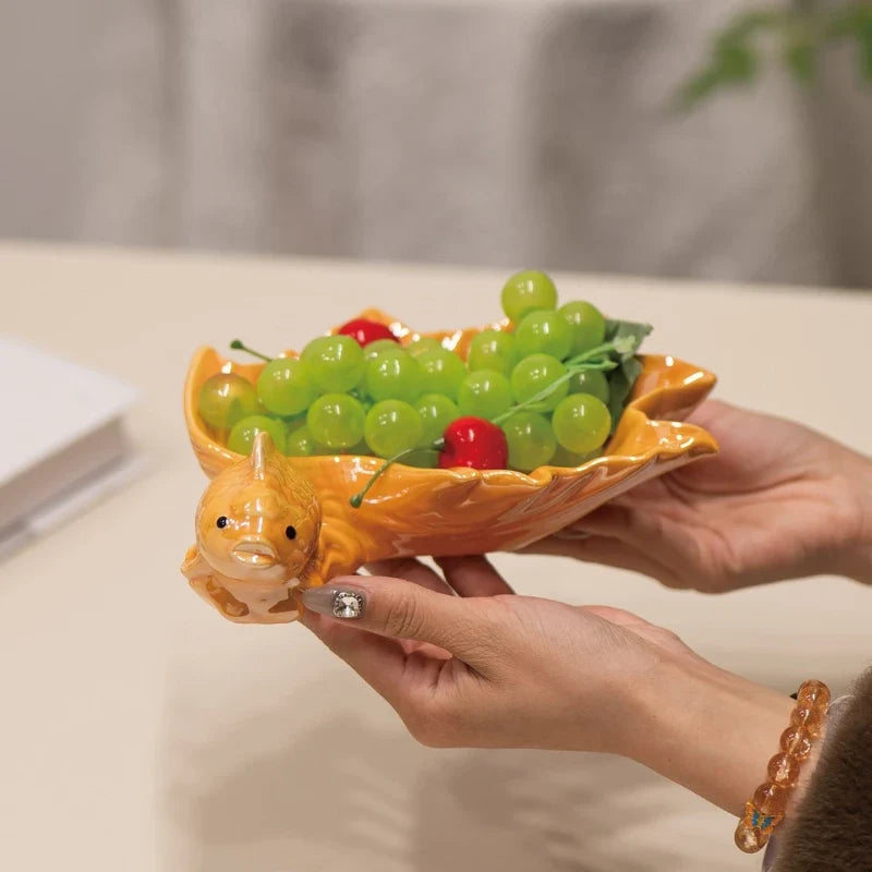 Ceramic Fish-Shaped Snack & Fruit Tray | Nixie Home Decor