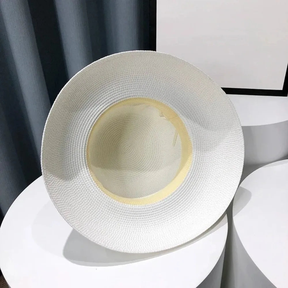 Women's Wide Brim Straw Sun Hat – UV Protection Beach Hat