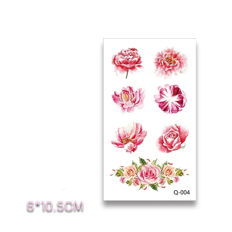 Waterproof Temporary Tattoo Stickers – Floral & Butterfly