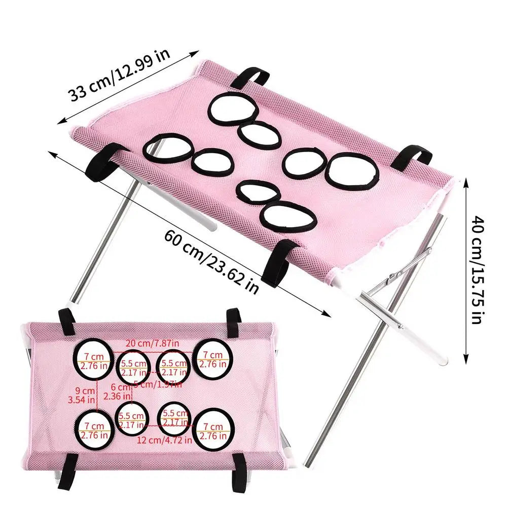 Pet Grooming Hammock 8-Hole Harness for Cats & Dogs