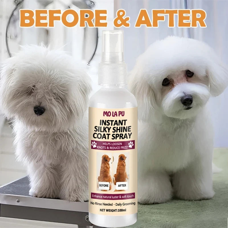 10-in-1 Dog Long Hair Grooming Spray – Detangle & Shine