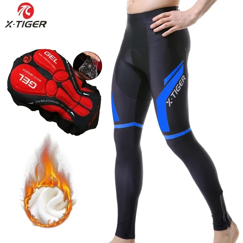 X-Tiger Men's Winter Thermal Cycling Tights | 5D Gel Pad