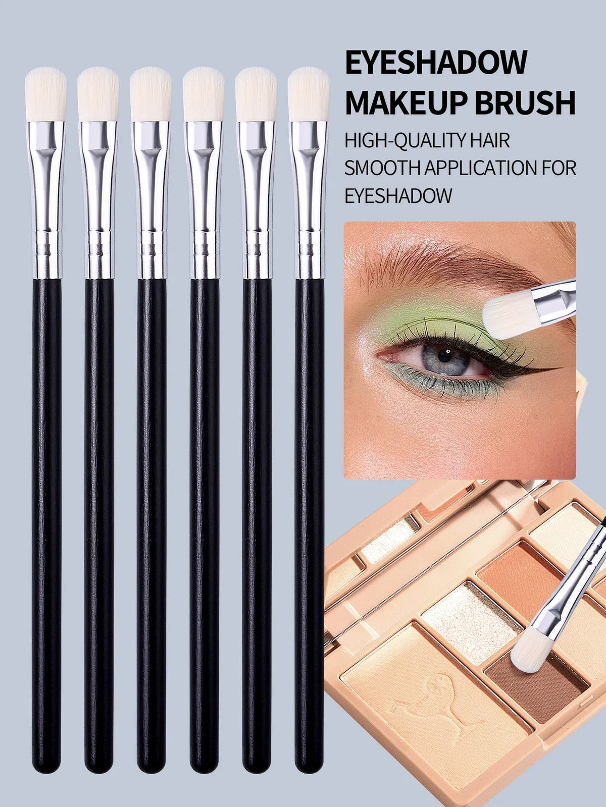 6-Piece Soft Eye Makeup Brush Set – Eyeshadow Blending Kit
