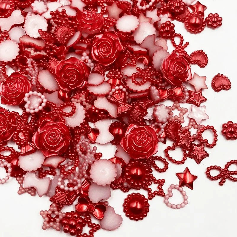 100PCS Plastic Floral DIY Hair Accessories Headwear Beads 6-20mm
