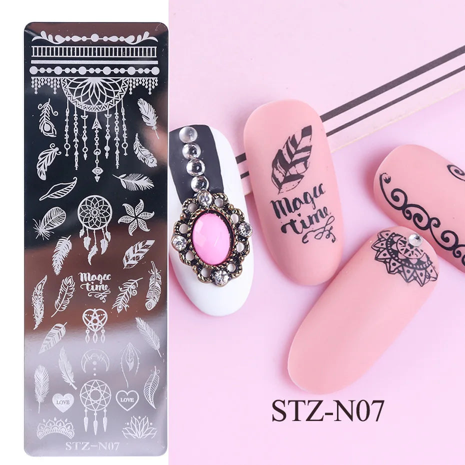 Nail Art Stamping Plates – Floral, Butterfly & Dandelion Designs