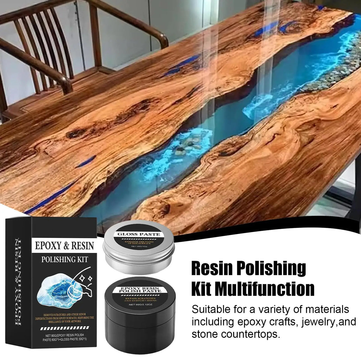 Epoxy Resin Polishing Kit – 3-Stage Scratch Buffing Compound