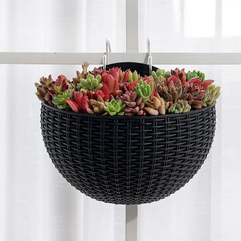 Semicircular Wall-Mounted Hanging Flower Planter | Home Decor