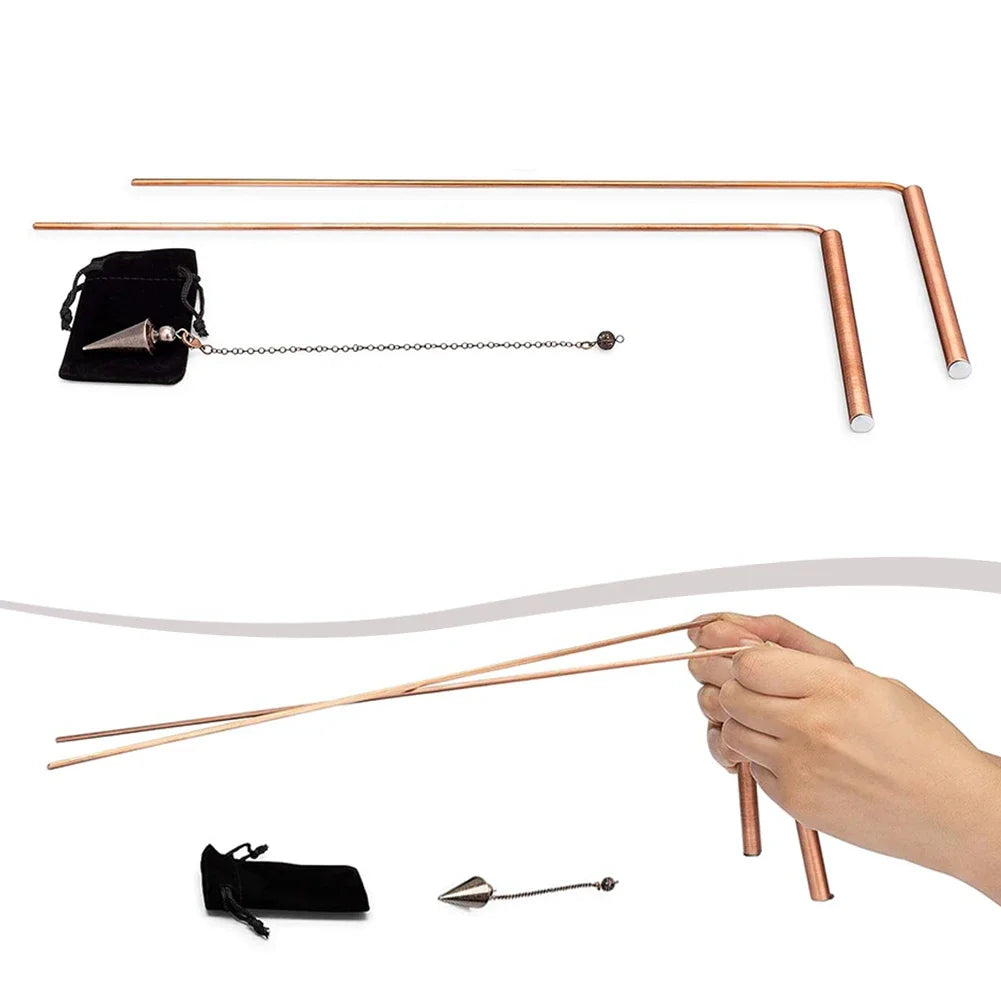 99.9% Pure Copper Dowsing Rods – Divination & Treasure Kit