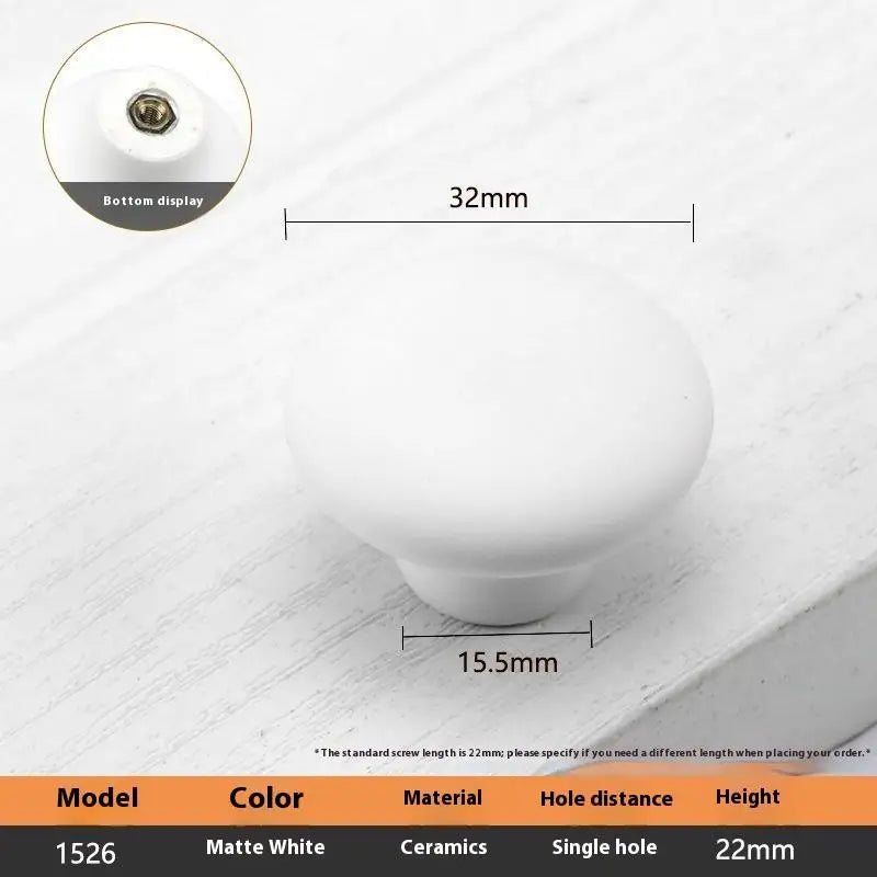 Nordic Ceramic Macaron Kids Cabinet Knobs & Drawer Handles