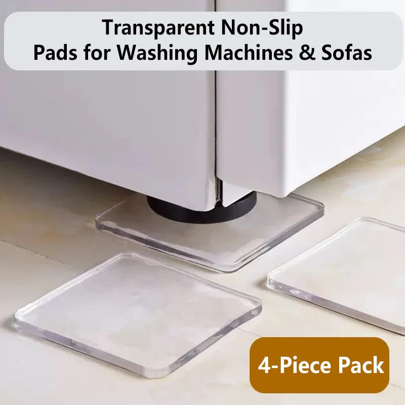 4-Pack Silicone Anti-Vibration Pads for Washing Machines