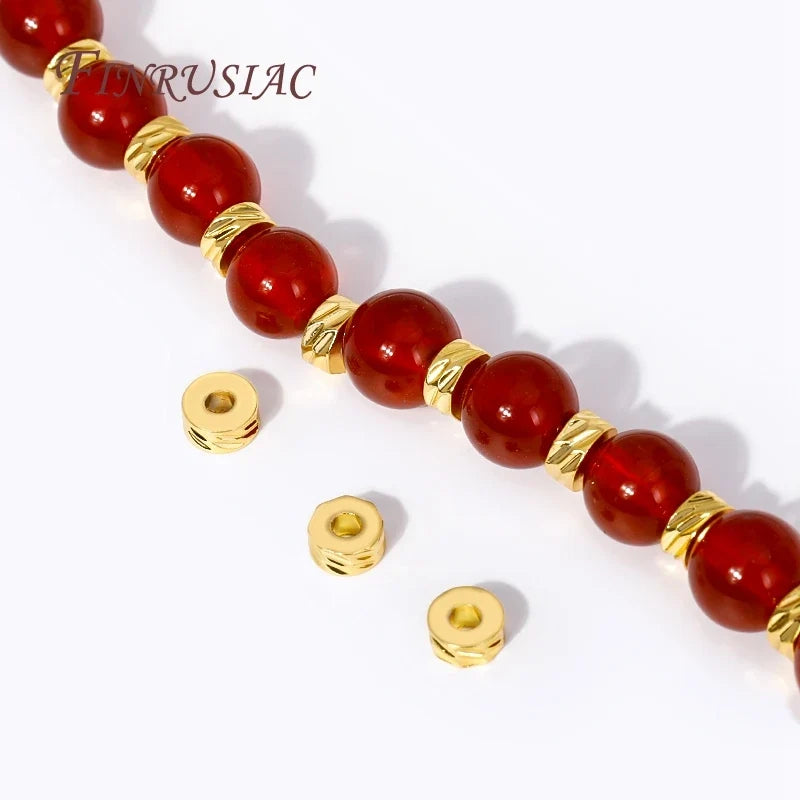 4mm 18K Gold Plated Brass Roundel Spacer Beads – DIY Jewelry