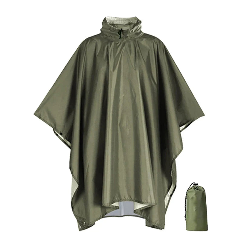 Heavy Duty Waterproof Rain Poncho – Lightweight Camping Raincoat