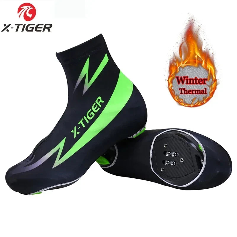 X-TIGER Winter Thermal Cycling Overshoes | Fleece Bike Shoe Cover