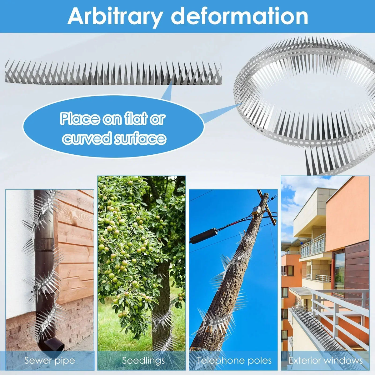 Stainless Steel Bird Spikes 2M/4M – Pigeon Deterrent for Roof