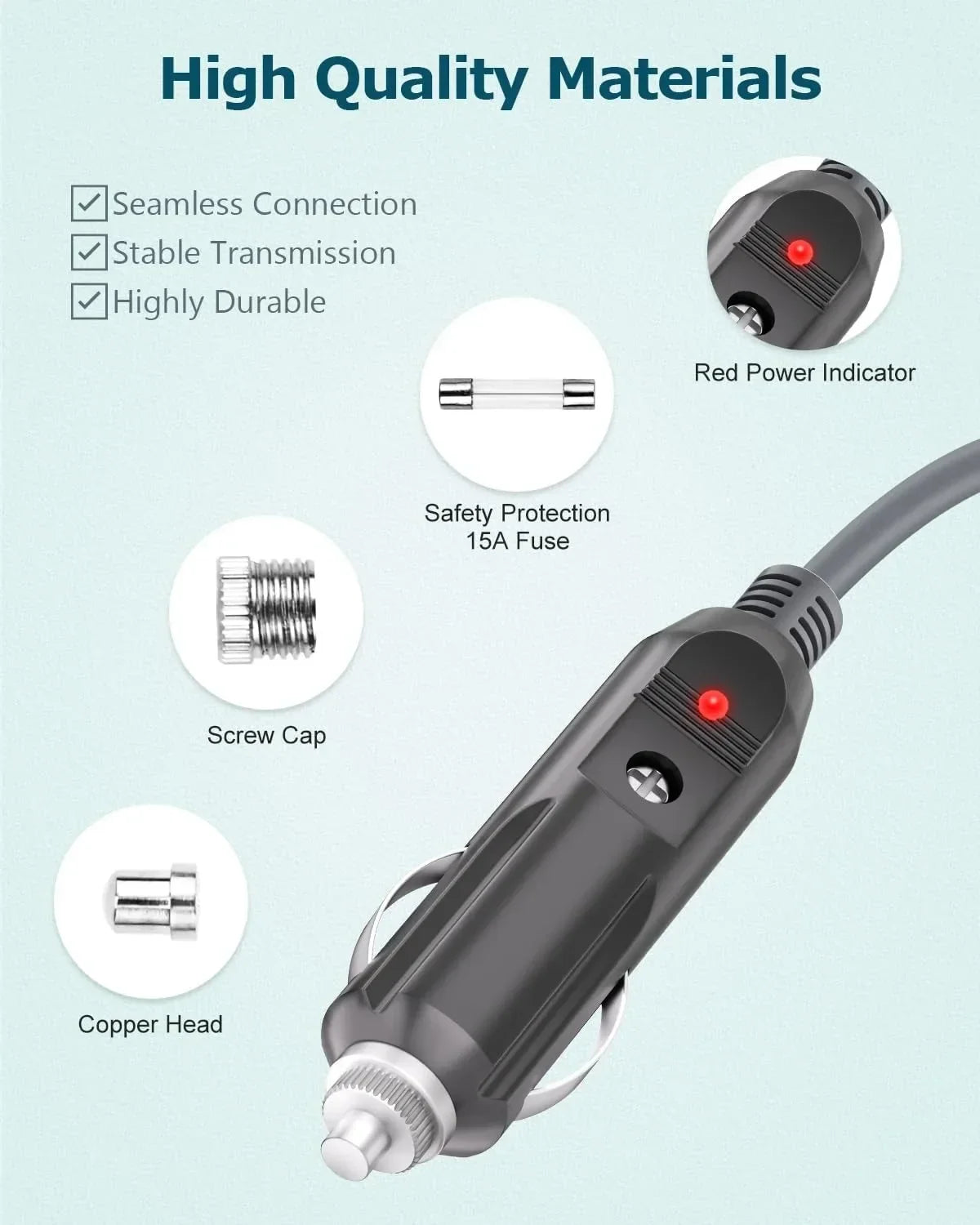 Starlink Mini DC Car Power Cable 12V – Type-C & Cigarette Lighter