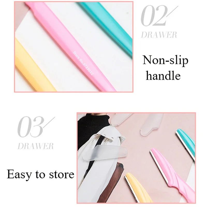 Eyebrow Trimming Razor & Scissors Set – Safe Grooming Kit