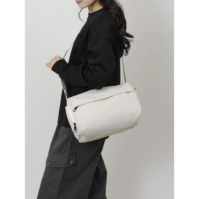 Minimalist Large-Capacity Nylon Shoulder Crossbody Bag