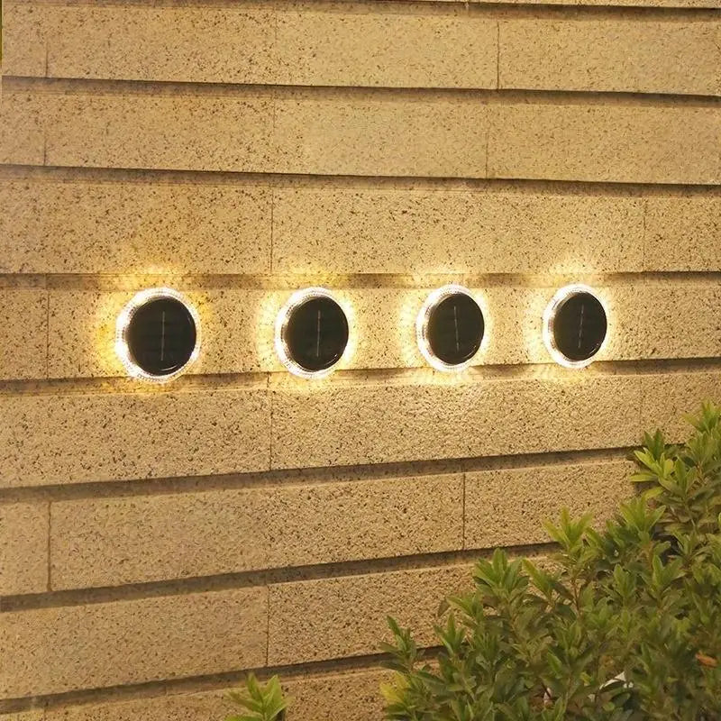 Solar Ground Light 8 LED Warm White IP65 Waterproof Garden Lamp