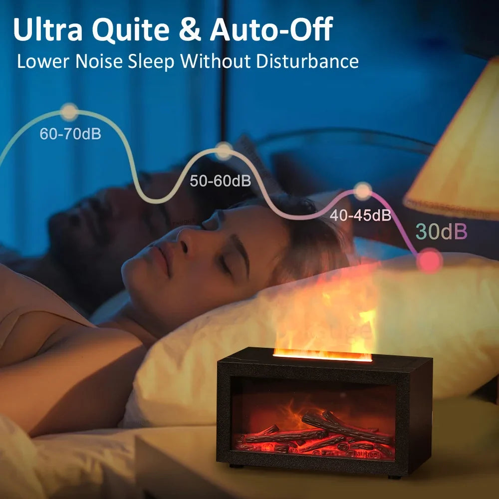 Flame Aroma Diffuser & USB Humidifier – 7 LED Colors | Raugee