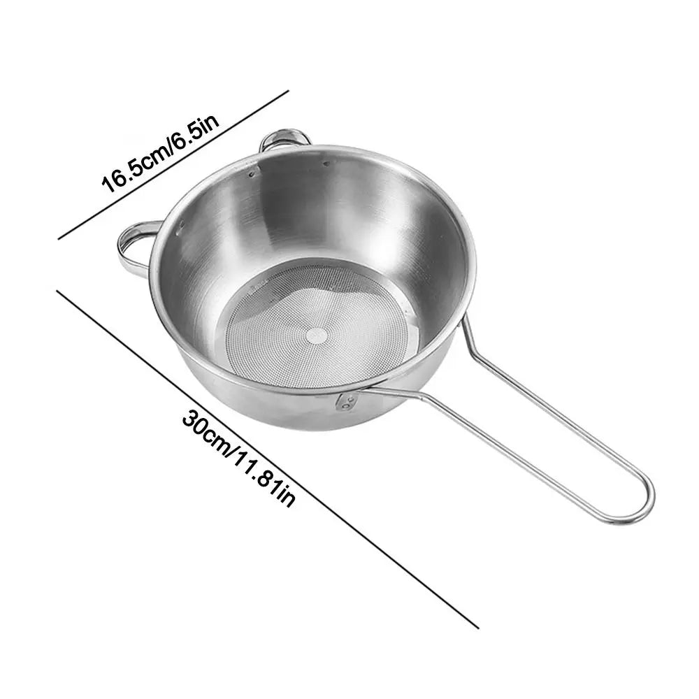 Stainless Steel Ultra-Fine Mesh Strainer with Long Handle & Hook