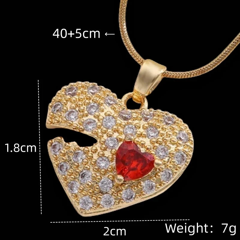 Women's Gold-Plated Copper Pendant Necklace – Steel Chain