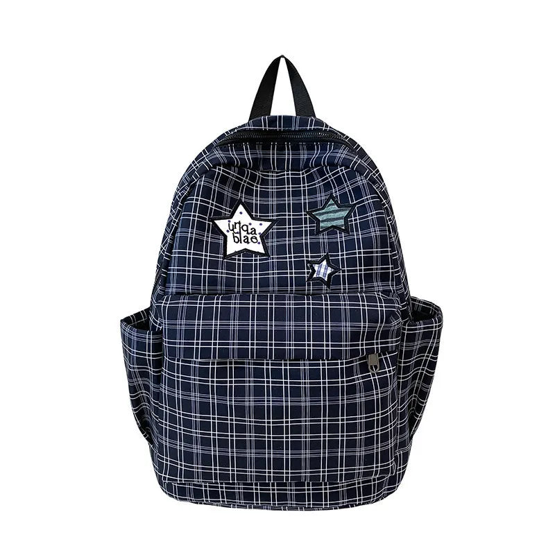 Korean Star Polka Dot Backpack – Large Capacity Nylon Bag