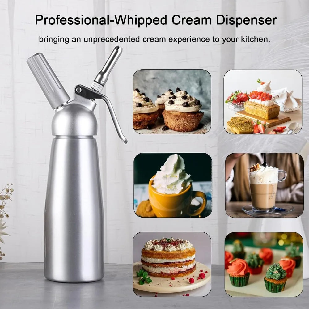 FEB.WIND 500ml Aluminum Cream Gun & Stainless Foam Dispenser