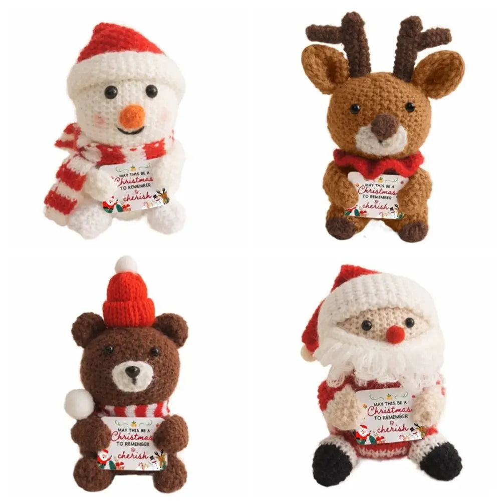 Mini Crochet Christmas Dolls – Handmade Knit Holiday Ornaments