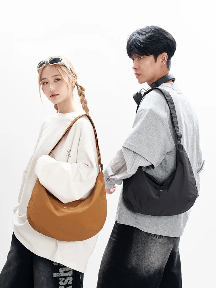 Japanese Nylon Dumpling Bag – Unisex Lightweight Crossbody