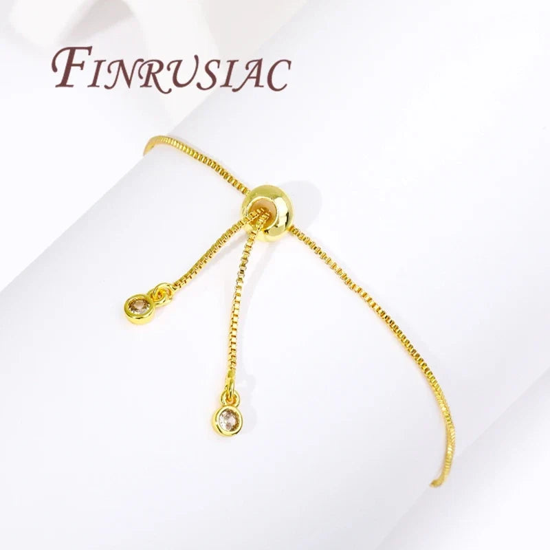 18K Gold Plated Slider Extender Chain Bracelet | 6cm & 12cm