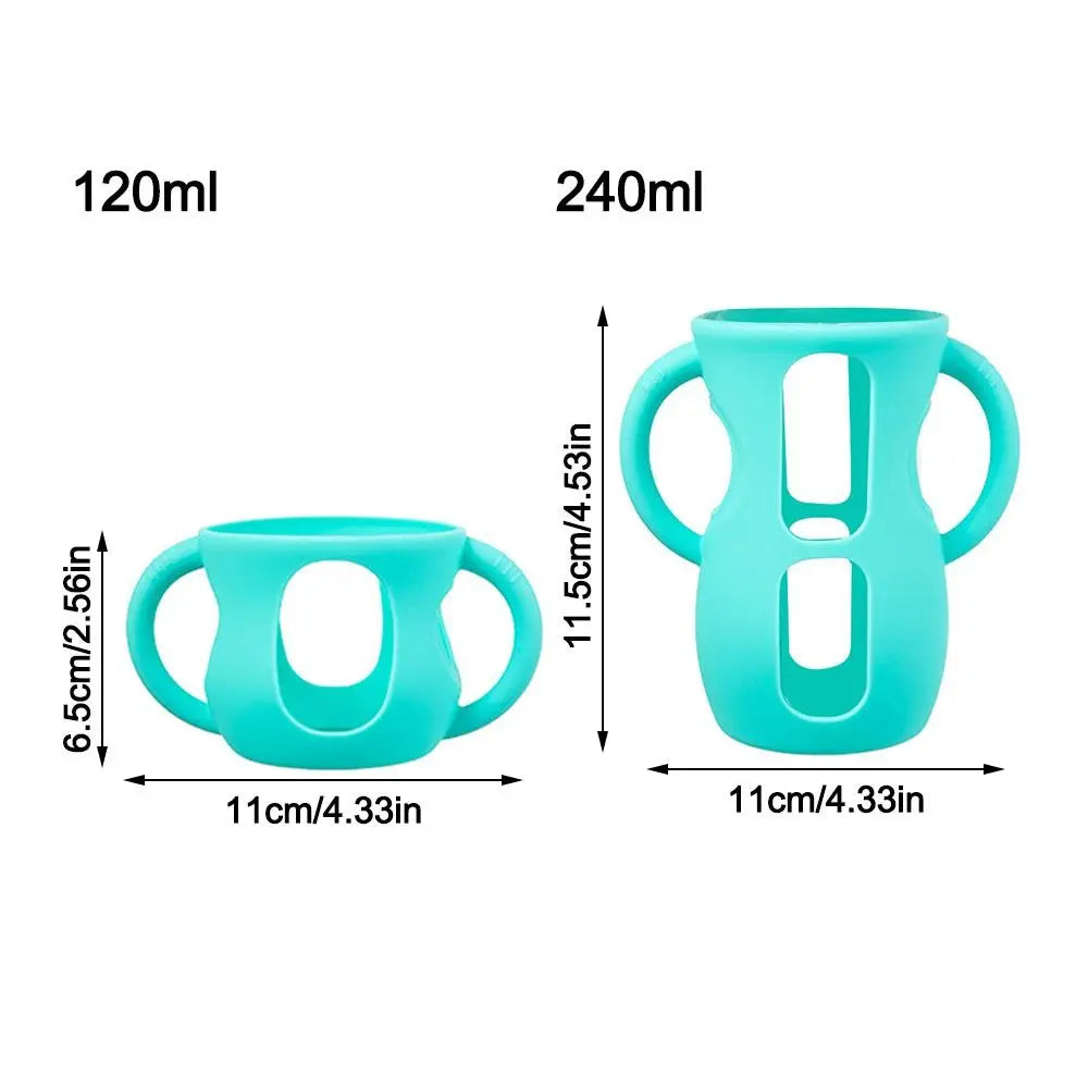 Silicone Baby Bottle Sleeve with Handle | 120/240ml Easy Grip